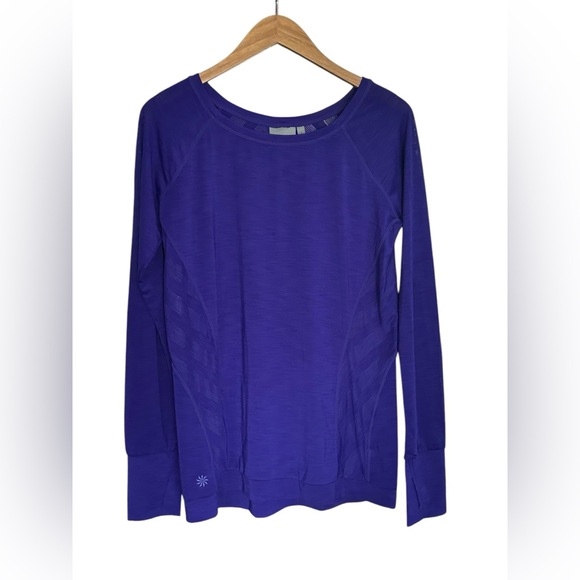 Athleta Women’s Long Sleeve Size Small Indigo Purple  Breathable Layer - Picture 4 of 9